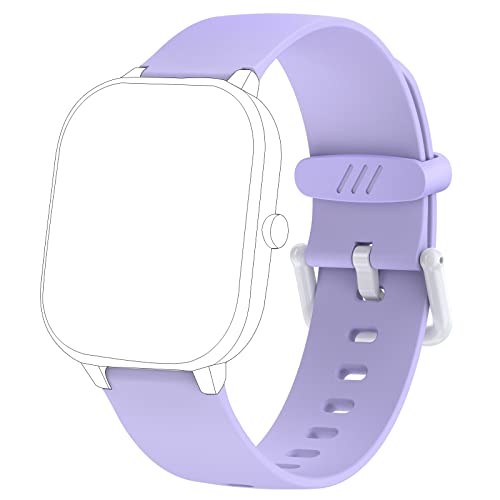 HENGTO Soft Silicone Smart Watch Replacement Strap for Boys Girls,for H39PLUS(A-purple)
