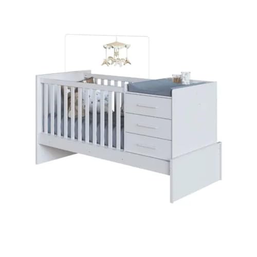Berço Bebê E Cia Multifuncional 5 Em 1 Mdf Branco Infantil