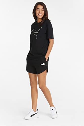 Image of Puma Women's ESS High Waist Shorts | Comfortable Cotton-Blend High Waist Knitted Shorts for Women | Ribbed Waistband | Ideal for Gym, Travel & Everyday Wear