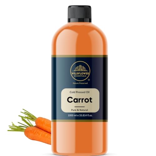 Image of Carrot Oil Cold Pressed for Face Skin Hair & Body Hydration Pure & Natural 1 L (1000ml)