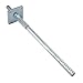 Produktbild Gartenwelt Riegelsberger Premium T-Pfostenträger aus Stahl verzinkt Riffeldolle Ø30mm, Dorn Ø25mm höhenverstellbar zum Einbetonieren für Pfosten 11-14 cm sehr stabile Ausführung