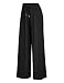 Made By Johnny Women's Premium Pleated Maxi Wide Leg Palazzo Pants Gaucho- High Waist with Drawstring