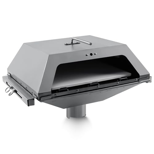 Wood Fired Pizza Oven Attachment for Traeger Pit Boss Camp Chef Green Mountain/GMG Rec-Tec Z Grills Smokin Brothers Pellet Grills Converts Pellet Grills Smoker to Outdoor Pizza Maker Accessory