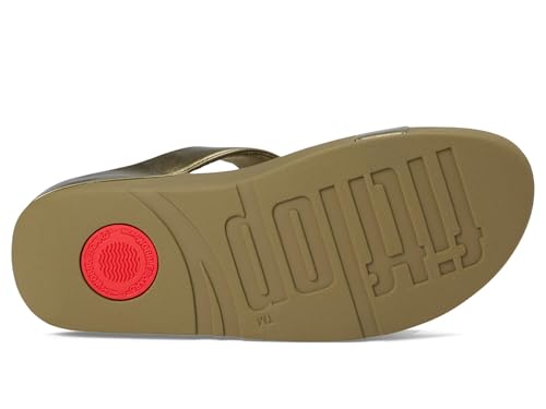 Image of FitFlop Halo Bead-Circle Metallic H-Bar Slides