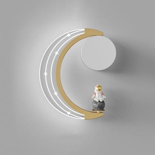 Lampe murale moderne lune LED applique décoration entrée et escalier
