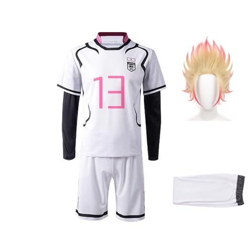 Isagi Yoichi Cosplay Costume Ness Michael Kaiser Cosplay Red Football Jersey Sportsuit Outfit Suits Shirt Vest Shorts