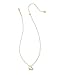 Kendra Scott Ice Skate Short Pendant Necklace, 14K Gold-Plated Brass, Fashion Jewelry for Women, White Mother Of Pearl