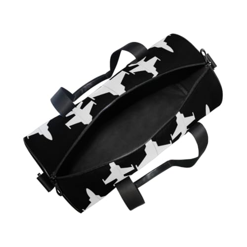 Bolsa de gimnasio ligera con bolsillo interior y estampado de aviones de EE. UU. 5