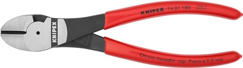 KNIPEX Kraft-Seitenschneider mit Kunststoff überzogen 180 mm, 74 01 180