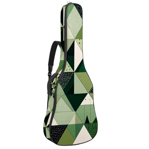 Housse de guitare acoustique 101,6 cm étanche avec motif géométrique vert