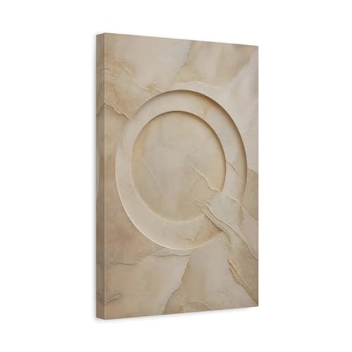 Art mural abstrait beige et marron clair décoration verticale salon 30x45cm