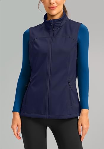 Soothfeel Women's Vest with Zipper Pocekts Lightweight Softshell Sleeveless Jacket Hiking Travel Golf Running Vest for Women - Image 5