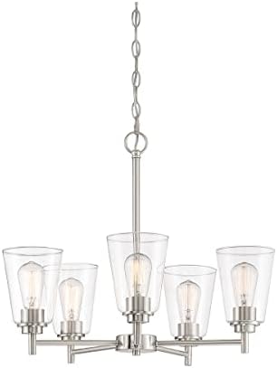 Designers Fountain 95785-SP Westin Chandelier, 5-Light 300 Total Watts, Satin Platinum