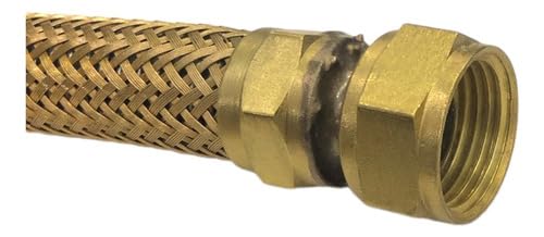 Mangueira Gás Revestida C/Adaptador 4,00m Cobre Rosca Fogão