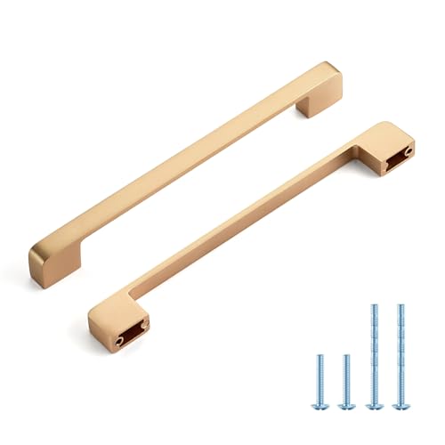 HOME EDIT Brushed Gold Cabinet Pulls Drawer Pulls, 7-1/2 Inch, 12 Pack
