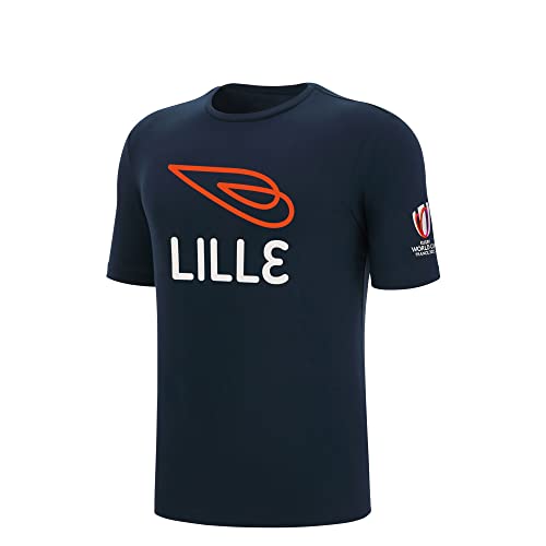 Macron T-Shirt Enfant Rugby Lille World Cup 2023 Officiel - Bleu - 9/10 Ans