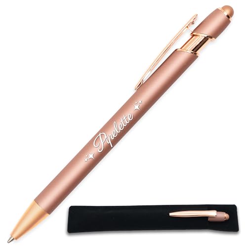 StarMaker Stylo gravé Pipelette - Cadeau Drôle pour Collègue ou Amie - Stylo Tactile Rose Gold, Humour Bureau, Secret Santa