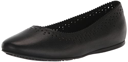 SoftWalk Women's Selma Ballet Flat, Black Tumbled, 5