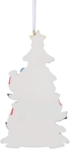 Miniatura 7 de Adorno de Navidad personalizado de familia de 3 pingüinos, lindo adorno familiar de pingüinos, adorno de árbol de Navidad blanco de poliresina,