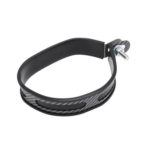 Collier echappement moto 51mm en carbone avec anneau de fixation rond pour silencieux