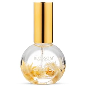 Blossom Gourmand Scented Cuticle Oil, Infused with Real Flowers, Hydrating, Moisturizing, Strengthening, Made in USA, 0.5 fl. oz, Almond Biscotti