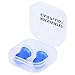 2Pcs Reusable Silicone Ear Plugs, Waterproof and Noise Reduction for Swimming, Flying, and More(Blue Large + pp Box)