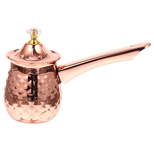 LABRIMP olla verter a mano conveniente jarra humeante lanzador de café jarra de espuma doméstica jarra de leche de cocina taza de espuma de mano jarra metálica Acero inoxidable Oro rosa