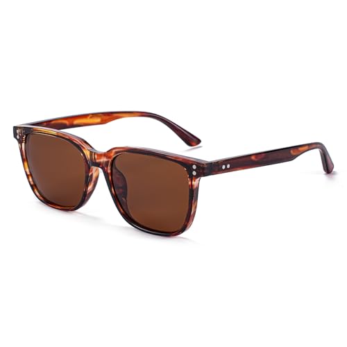 Image of Gleyemor Polarized Mens Square Sunglasses UV400 Protection Sun Glasses