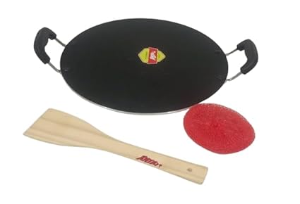 Multi Tawa Deluxe with 2 Side Handle Non Stick Tawa Ideal for Cooking on Gas & Induction Multie Purpose Food Item