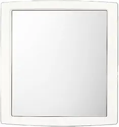 Espelho Quadrado Antiembaçante para Banho com Ventosa – Barbear e Maquiagem no Box(Branco)