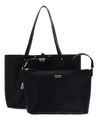 Guess Damen ECO Brenton Tote Handtaschen, Schwarz