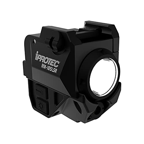 Iprotec Rm185Lsr Light And Red Laser Rechargeable Rail Mount 185 Lumen Firearm Light And Sightable Red Laser Black One Size #TOP2