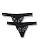 Produktbild Amazon-Marke: Iris & Lilly Damen String Crochet Lace G, 2er Pack, Schwarz (Black), XS, Label: XS