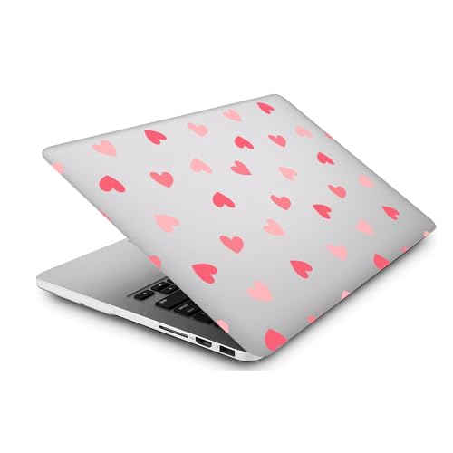 Custodia Protettiva per Macbook Pro 13 pollici Modello A1706 A1708 A1989 A2159 A2251 A2289 A2338 M1 2020 2019 2018 2017 2016, Sottile Rigida Case Cover Plastica Duro Custodia, Cuore rosa