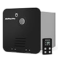 RV Tankless Water Heater Propane Gas, with 15"x15" Black Door and Remote Controller, DC 12V, 7×24 Technical Support, High Altitude, Easy Installation, Compatible with All RVs,GT42,Black