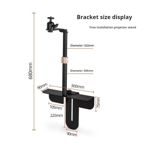 Support de projecteur universel en métal, fixation murale latérale - 2