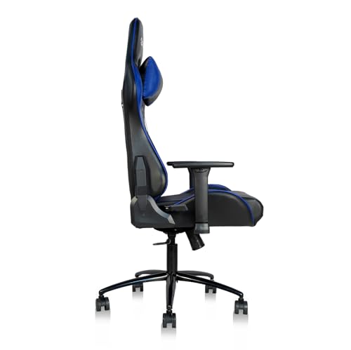 Image of CELLBELL Transformer Gaming Chair - Ergonomic High Back Racing Style Gamer Chair, 2D Adjustable Armrest, Tilt Mechanism, Leather Reclining Computer & Office Chair (Dark Blue) - 3-Year Brand Warranty