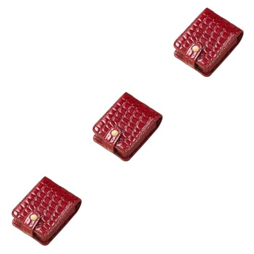 Trousse de maquillage pour vos déplacements : lot de 3 boîtes à rouge à lèvres en PU chic