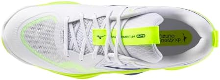 Mizuno Tênis unissex adulto Wave Momentum 4 Elite, Branco-amarelo