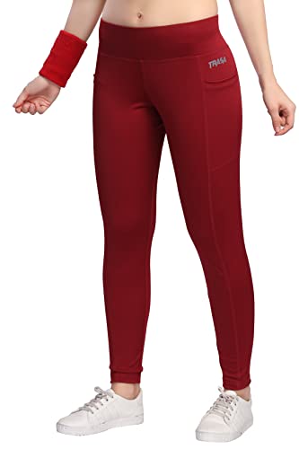 Image of TRASA Active Yoga Pants for Womens Gym High Waist with 3 Pockets, Tummy Control, Workout Pants 4 Way Stretch Yoga Leggings, Sizes - M,L,XL,2XL,3XL