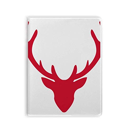Carnet élan de Noël rouge à couverture souple ultra-flexible et papier soyeux