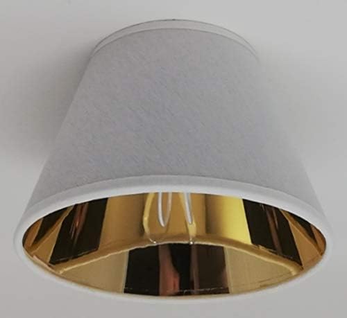 ArG Lighting White Small Candle Clip On Fabric Lampshade Gold Lining Handmade Ceiling Wall Lamp Shade Chandelier Modern Light Shade