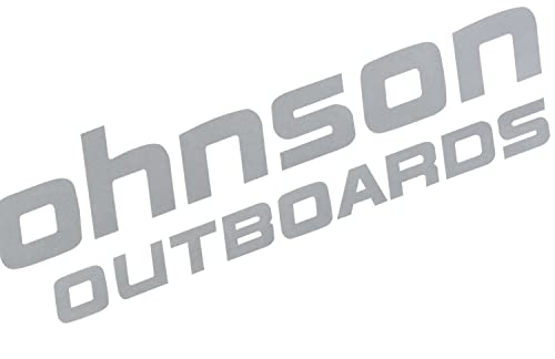 Image of 2Pc Johnson Outboards Decals Stickers Fit for Boat Motor (White)