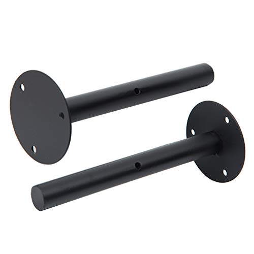 OWUV Soporte de Estante Metal Forma de T (2 Piezas), Hierro Forjado, Tubo Cuadrado de 2 * 2 / Tubo Redondo de 2 cm, estantería, Soporte de Flores, baño, Cocina, Sala de Estar