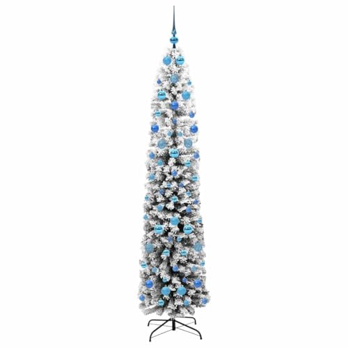 Árbol de Navidad artificial de 210 cm con ramitas gruesas de PVC y base de acero estable 4