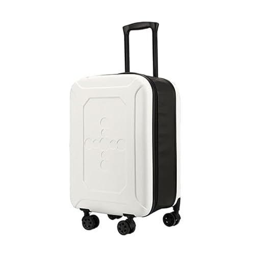 EIEAWEPLI 20in Carry-On Luggage Waterproof Trolley White
