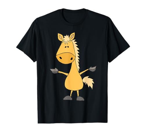Smilenowtees camiseta divertida de dibujos animados de caballo Palomino Camiseta