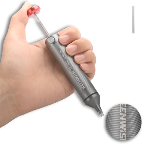 Image of High Suction Aluminum Solder Sucker: KeenWise No Clog Desoldering Pump with Durable Silicone Nozzle for Electronics & PCB Repair (KW-DS-368B)