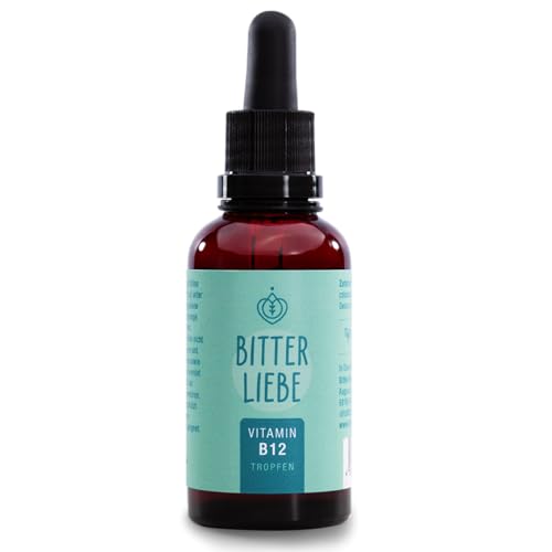 BitterLiebe - Vitamin B12 Tropfen hochdosiert - 500µg B12 pro Tag...