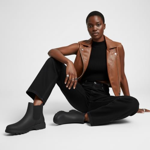 Image of CUSHIONAIRE Women's Britain Chelsea Boots, Soft Vegan Leather, Non-Slip Sole, Memory Foam, Back Pull Tab, Ankle Boots for Women, Wide Widths